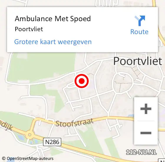 Locatie op kaart van de 112 melding: Ambulance Met Spoed Naar Poortvliet op 21 april 2024 15:41