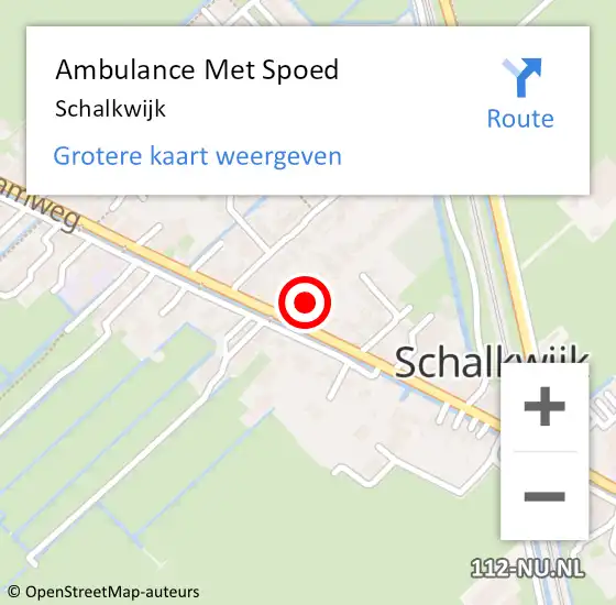 Locatie op kaart van de 112 melding: Ambulance Met Spoed Naar Schalkwijk op 21 april 2024 21:37
