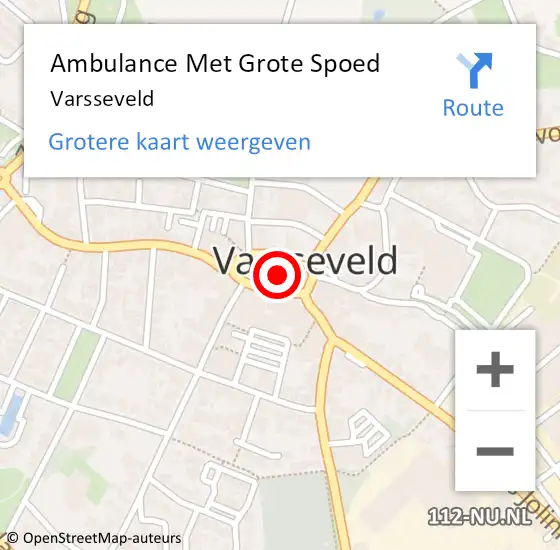 Locatie op kaart van de 112 melding: Ambulance Met Grote Spoed Naar Varsseveld op 22 april 2024 02:42