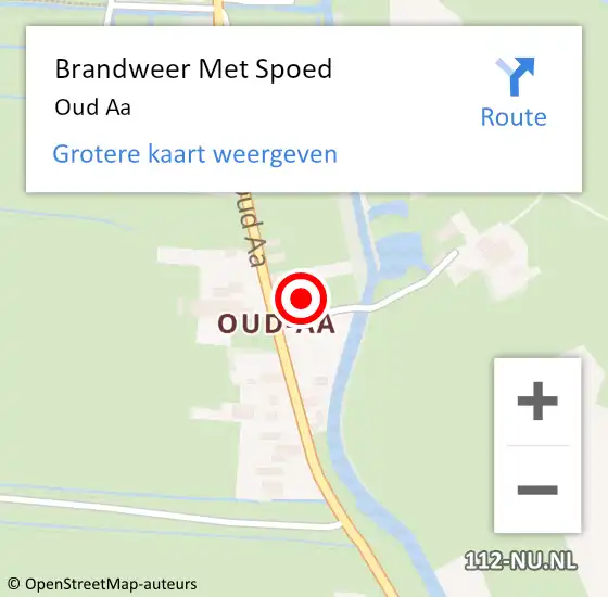 Locatie op kaart van de 112 melding: Brandweer Met Spoed Naar Breukelen, Oud Aa op 3 oktober 2014 10:27