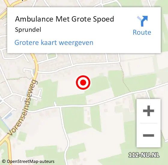 Locatie op kaart van de 112 melding: Ambulance Met Grote Spoed Naar Sprundel op 22 april 2024 07:25