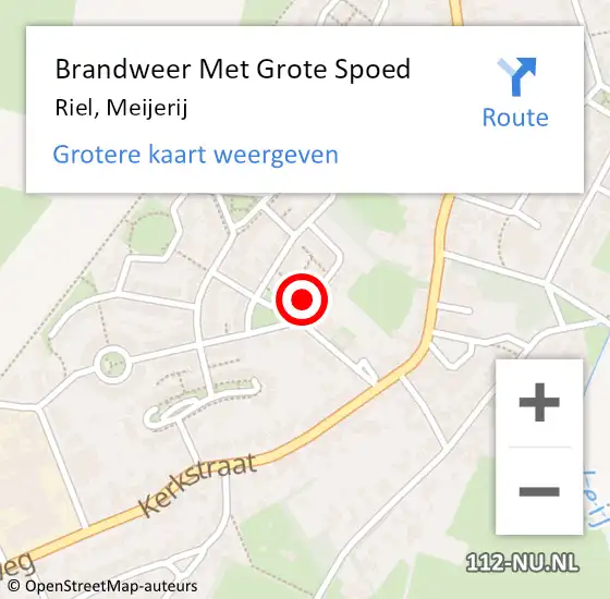 Locatie op kaart van de 112 melding: Brandweer Met Grote Spoed Naar Riel, Meijerij op 3 oktober 2014 10:51