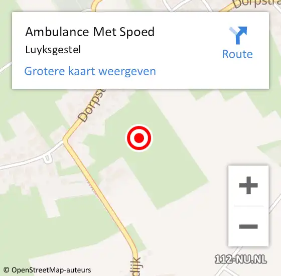 Locatie op kaart van de 112 melding: Ambulance Met Spoed Naar Luyksgestel op 22 april 2024 11:01