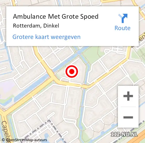 Locatie op kaart van de 112 melding: Ambulance Met Grote Spoed Naar Rotterdam, Dinkel op 22 april 2024 13:02