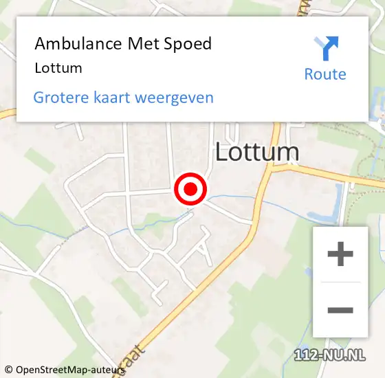 Locatie op kaart van de 112 melding: Ambulance Met Spoed Naar Lottum op 3 oktober 2014 11:21