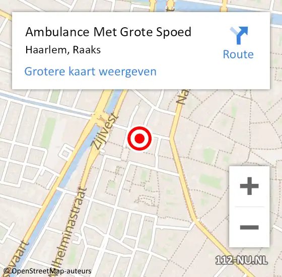 Locatie op kaart van de 112 melding: Ambulance Met Grote Spoed Naar Haarlem, Raaks op 22 april 2024 19:21