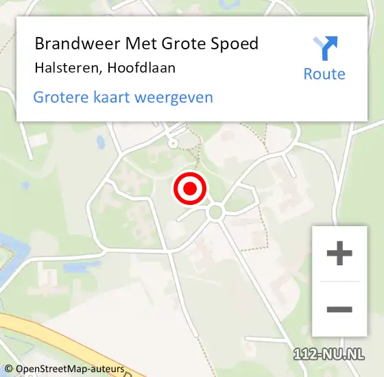 Locatie op kaart van de 112 melding: Brandweer Met Grote Spoed Naar Halsteren, Hoofdlaan op 22 april 2024 19:35