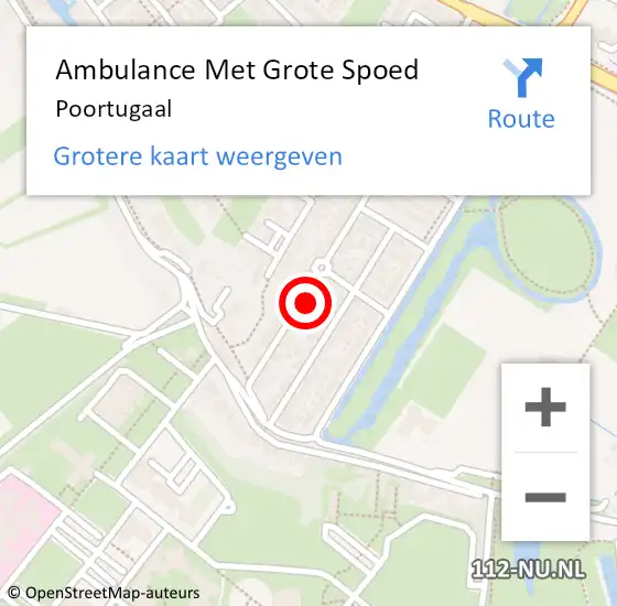 Locatie op kaart van de 112 melding: Ambulance Met Grote Spoed Naar Poortugaal op 22 april 2024 22:18