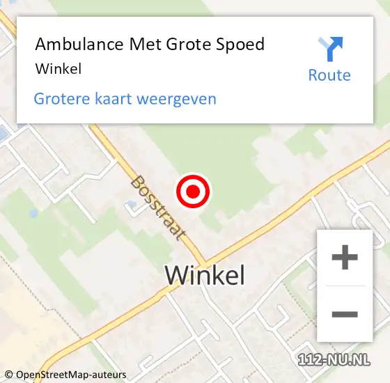 Locatie op kaart van de 112 melding: Ambulance Met Grote Spoed Naar Winkel op 22 april 2024 22:28