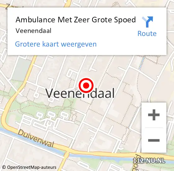 Locatie op kaart van de 112 melding: Ambulance Met Zeer Grote Spoed Naar Veenendaal op 23 april 2024 07:30
