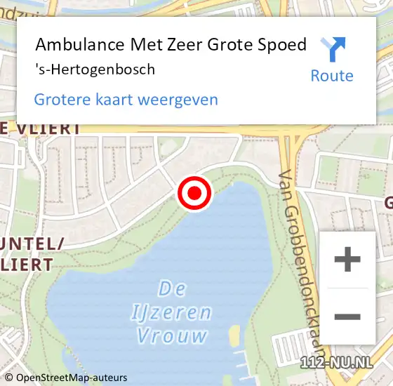Locatie op kaart van de 112 melding: Ambulance Met Zeer Grote Spoed Naar 's-Hertogenbosch op 23 april 2024 16:38