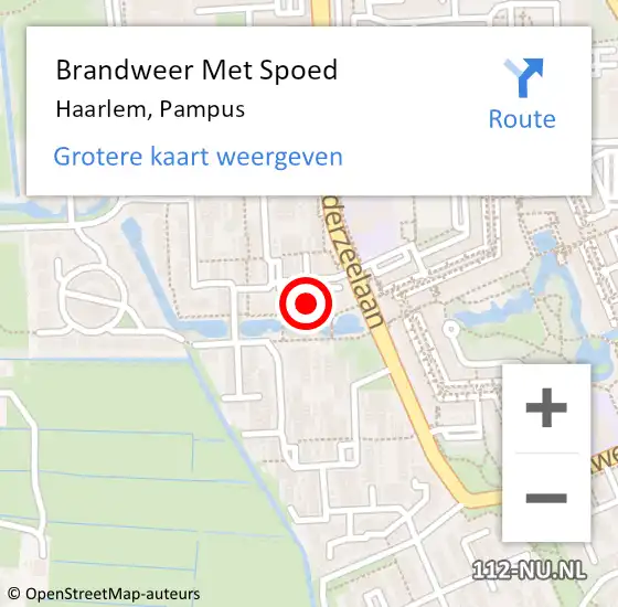 Locatie op kaart van de 112 melding: Brandweer Met Spoed Naar Haarlem, Pampus op 23 april 2024 17:37