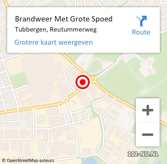 Locatie op kaart van de 112 melding: Brandweer Met Grote Spoed Naar Tubbergen, Reutummerweg op 3 oktober 2014 13:27