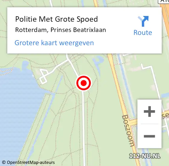 Locatie op kaart van de 112 melding: Politie Met Grote Spoed Naar Rotterdam, Prinses Beatrixlaan op 23 april 2024 20:33