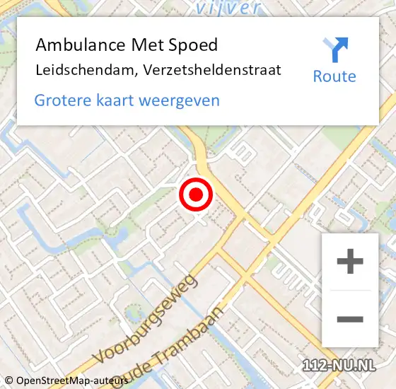 Locatie op kaart van de 112 melding: Ambulance Met Spoed Naar Leidschendam, Verzetsheldenstraat op 24 april 2024 07:52