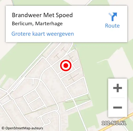 Locatie op kaart van de 112 melding: Brandweer Met Spoed Naar Berlicum, Marterhage op 24 april 2024 10:44