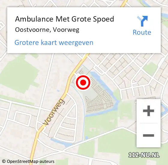 Locatie op kaart van de 112 melding: Ambulance Met Grote Spoed Naar Oostvoorne, Voorweg op 24 april 2024 13:47