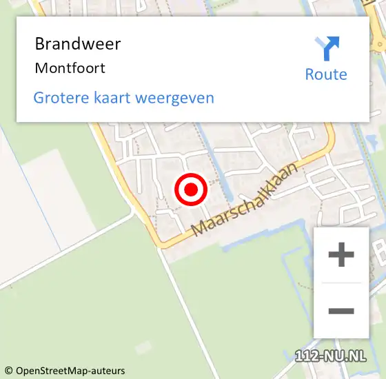 Locatie op kaart van de 112 melding: Brandweer Montfoort op 24 april 2024 14:44