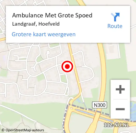 Locatie op kaart van de 112 melding: Ambulance Met Grote Spoed Naar Landgraaf, Hoefveld op 3 oktober 2014 14:41