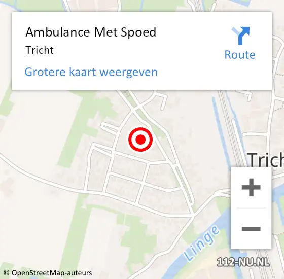 Locatie op kaart van de 112 melding: Ambulance Met Spoed Naar Tricht op 24 april 2024 15:28