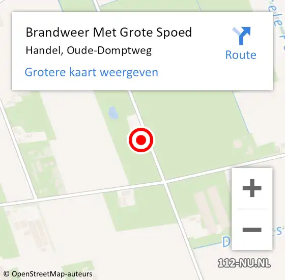 Locatie op kaart van de 112 melding: Brandweer Met Grote Spoed Naar Handel, Oude-Domptweg op 24 april 2024 16:11