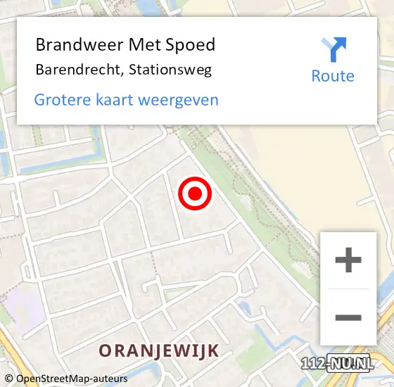 Locatie op kaart van de 112 melding: Brandweer Met Spoed Naar Barendrecht, Stationsweg op 24 april 2024 16:32