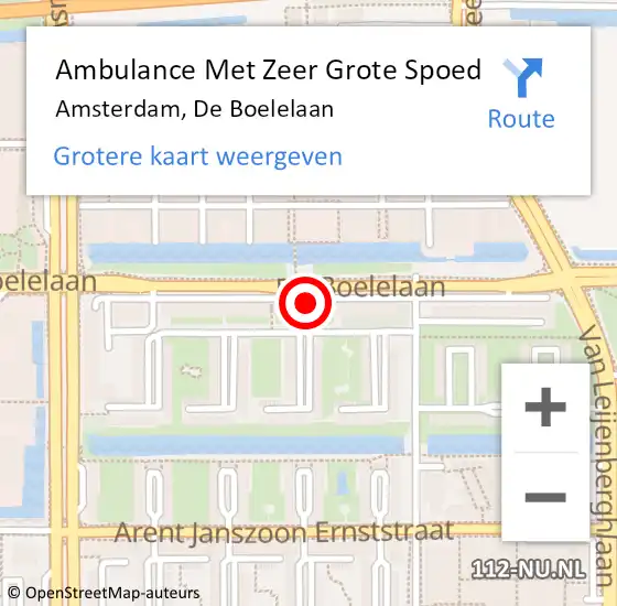 Locatie op kaart van de 112 melding: Ambulance Met Zeer Grote Spoed Naar Amsterdam, De Boelelaan op 24 april 2024 17:13