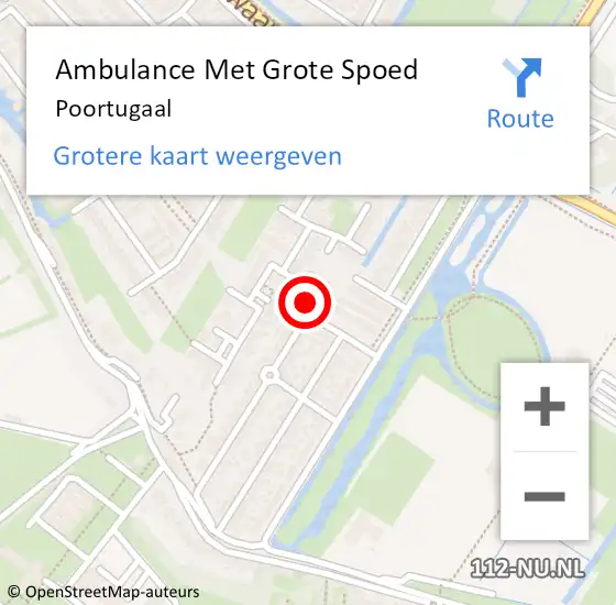 Locatie op kaart van de 112 melding: Ambulance Met Grote Spoed Naar Poortugaal op 25 april 2024 10:08
