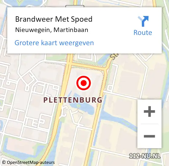 Locatie op kaart van de 112 melding: Brandweer Met Spoed Naar Nieuwegein, Martinbaan op 25 april 2024 13:52