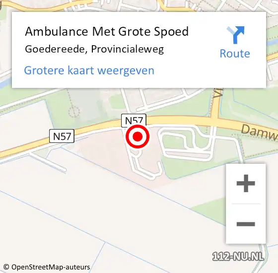 Locatie op kaart van de 112 melding: Ambulance Met Grote Spoed Naar Goedereede, Provincialeweg op 25 april 2024 15:35