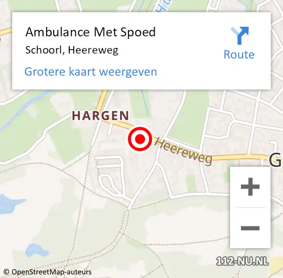 Locatie op kaart van de 112 melding: Ambulance Met Spoed Naar Schoorl, Heereweg op 25 april 2024 18:00