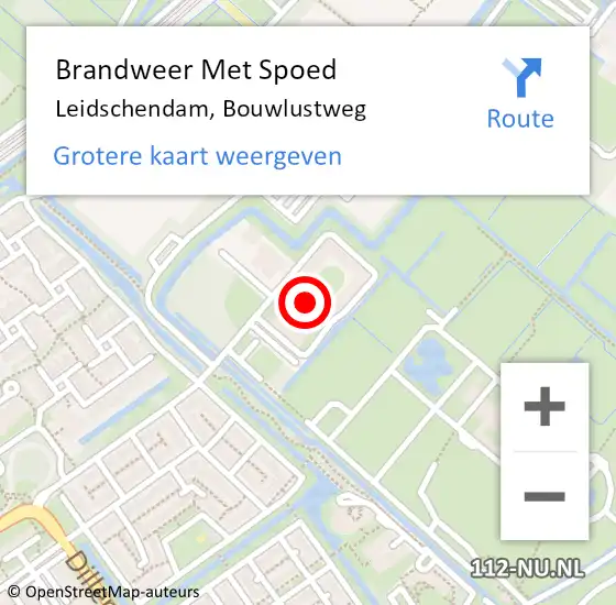 Locatie op kaart van de 112 melding: Brandweer Met Spoed Naar Leidschendam, Bouwlustweg op 25 april 2024 20:03