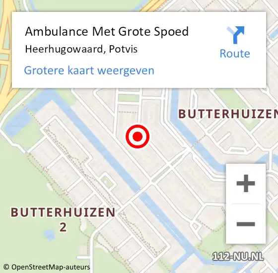 Locatie op kaart van de 112 melding: Ambulance Met Grote Spoed Naar Heerhugowaard, Potvis op 26 april 2024 08:21