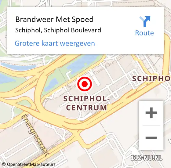 Locatie op kaart van de 112 melding: Brandweer Met Spoed Naar Schiphol, Schiphol Boulevard op 26 april 2024 10:44