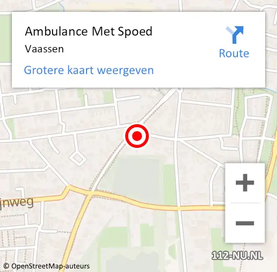 Locatie op kaart van de 112 melding: Ambulance Met Spoed Naar Vaassen op 26 april 2024 12:41