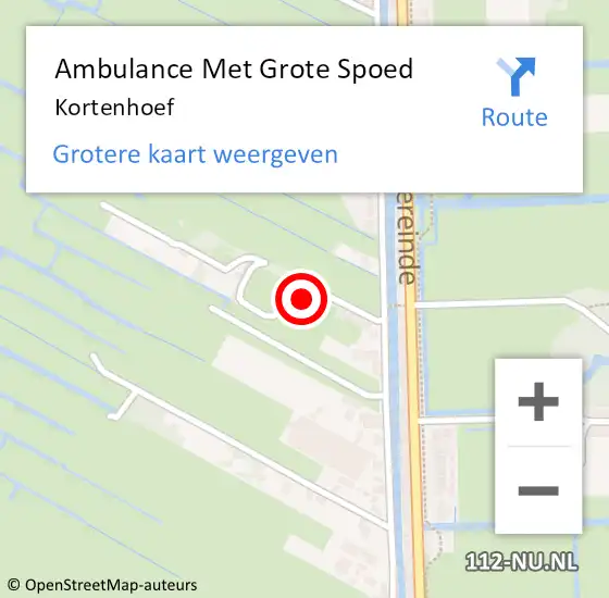 Locatie op kaart van de 112 melding: Ambulance Met Grote Spoed Naar Kortenhoef op 26 april 2024 13:20