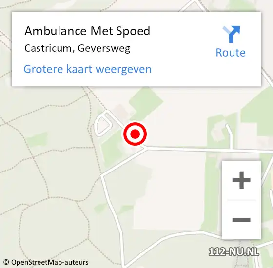 Locatie op kaart van de 112 melding: Ambulance Met Spoed Naar Castricum, Geversweg op 26 april 2024 13:47