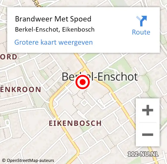 Locatie op kaart van de 112 melding: Brandweer Met Spoed Naar Berkel-Enschot, Eikenbosch op 26 april 2024 17:33