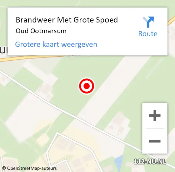 Locatie op kaart van de 112 melding: Brandweer Met Grote Spoed Naar Oud Ootmarsum op 26 april 2024 19:58