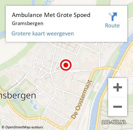 Locatie op kaart van de 112 melding: Ambulance Met Grote Spoed Naar Gramsbergen op 27 april 2024 00:19