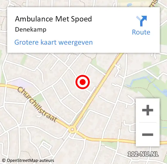 Locatie op kaart van de 112 melding: Ambulance Met Spoed Naar Denekamp op 27 april 2024 00:41