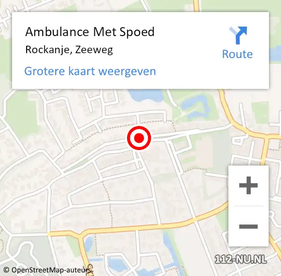 Locatie op kaart van de 112 melding: Ambulance Met Spoed Naar Rockanje, Zeeweg op 27 april 2024 02:17