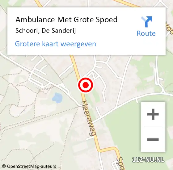 Locatie op kaart van de 112 melding: Ambulance Met Grote Spoed Naar Schoorl, De Sanderij op 27 april 2024 08:40