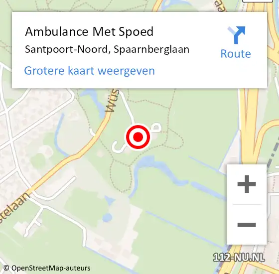 Locatie op kaart van de 112 melding: Ambulance Met Spoed Naar Santpoort-Noord, Spaarnberglaan op 27 april 2024 09:28
