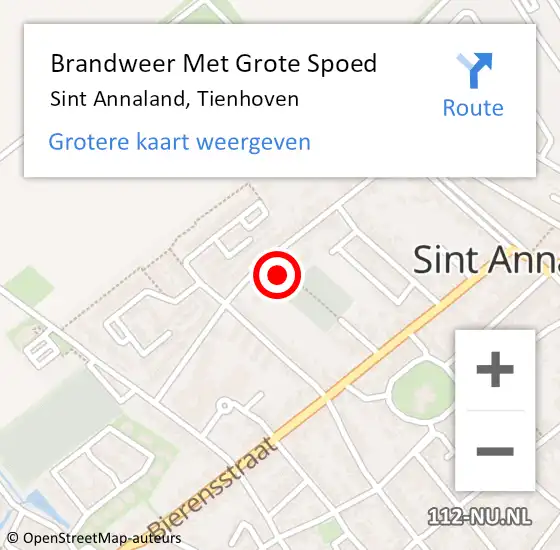 Locatie op kaart van de 112 melding: Brandweer Met Grote Spoed Naar Sint Annaland, Tienhoven op 27 april 2024 09:53