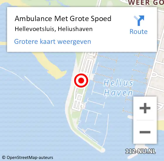 Locatie op kaart van de 112 melding: Ambulance Met Grote Spoed Naar Hellevoetsluis, Heliushaven op 27 april 2024 10:52