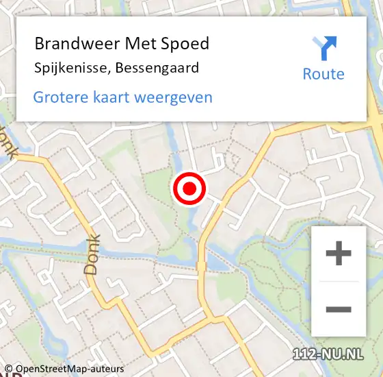 Locatie op kaart van de 112 melding: Brandweer Met Spoed Naar Spijkenisse, Bessengaard op 27 april 2024 18:39