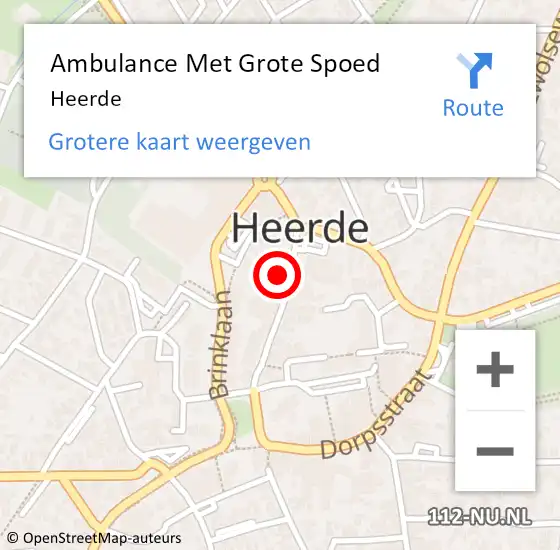 Locatie op kaart van de 112 melding: Ambulance Met Grote Spoed Naar Heerde op 27 april 2024 18:56