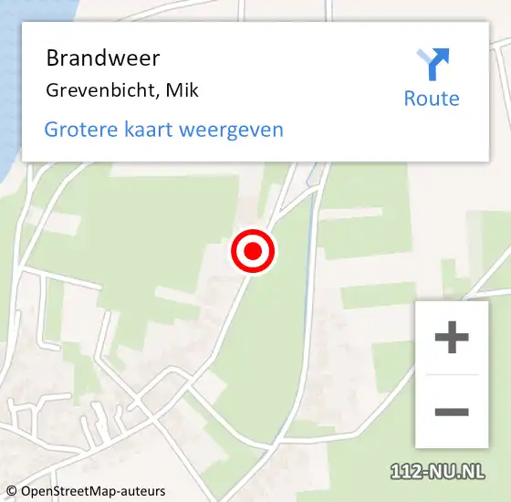 Locatie op kaart van de 112 melding: Brandweer Grevenbicht, Mik op 3 oktober 2014 21:06