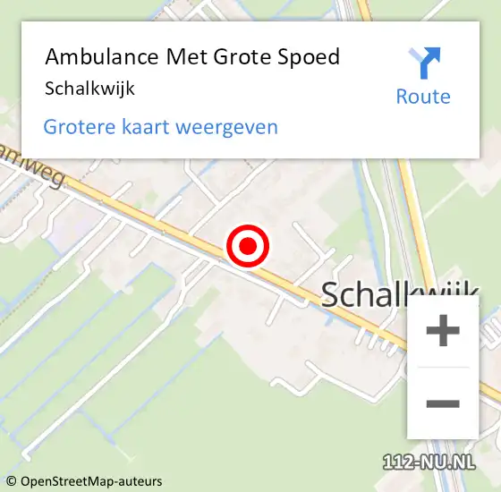 Locatie op kaart van de 112 melding: Ambulance Met Grote Spoed Naar Schalkwijk op 27 april 2024 22:43